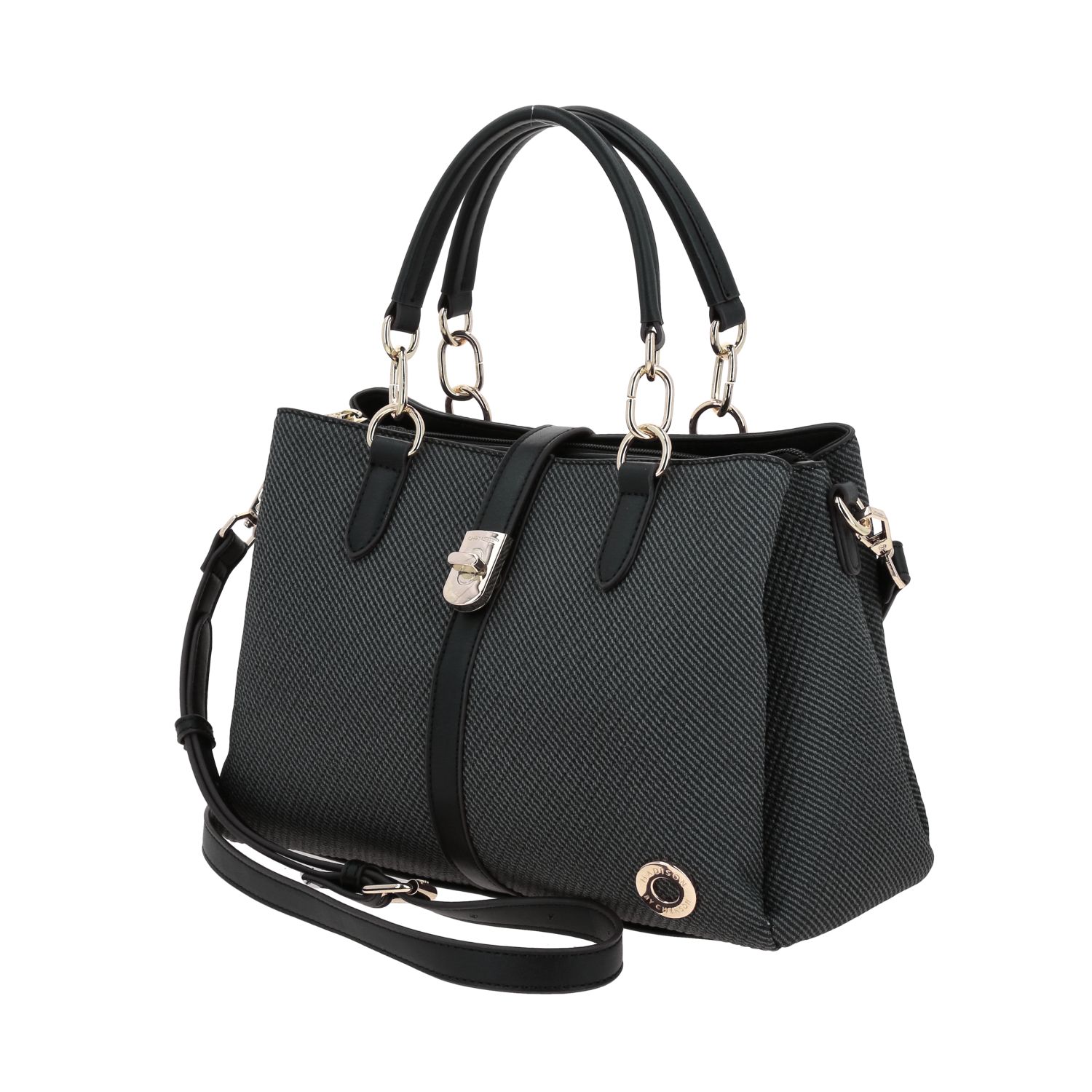 Bolsa de Mano Madison Negro | 3 Compartimentos Imán | Para Dama 2