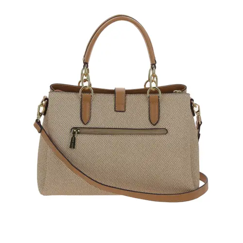 Bolsa de Mano Madison Beige con Triple Compartimento para Dama 4