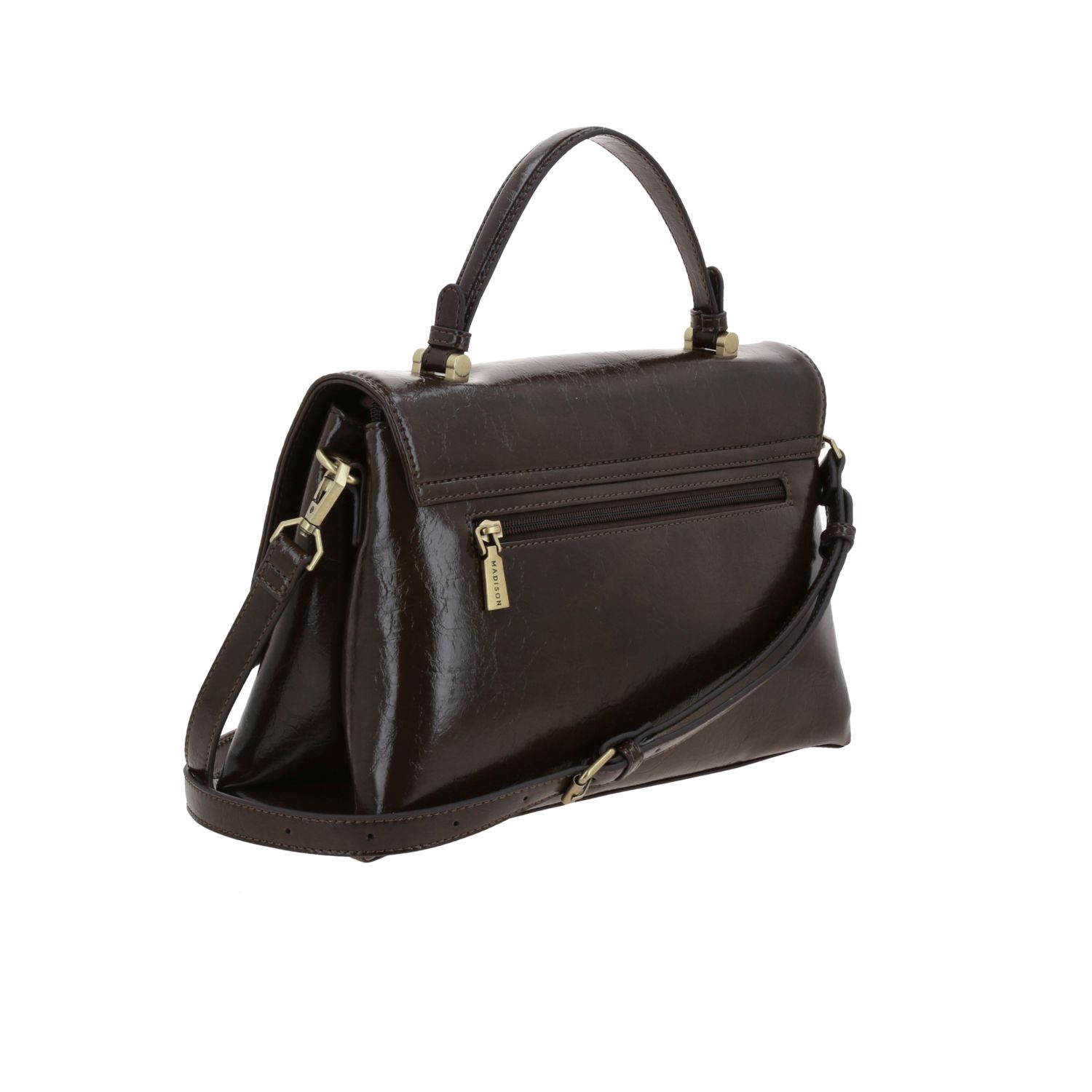 Bolsa de mano Madison Café Satinado - Accesorio Chenson para dama 3