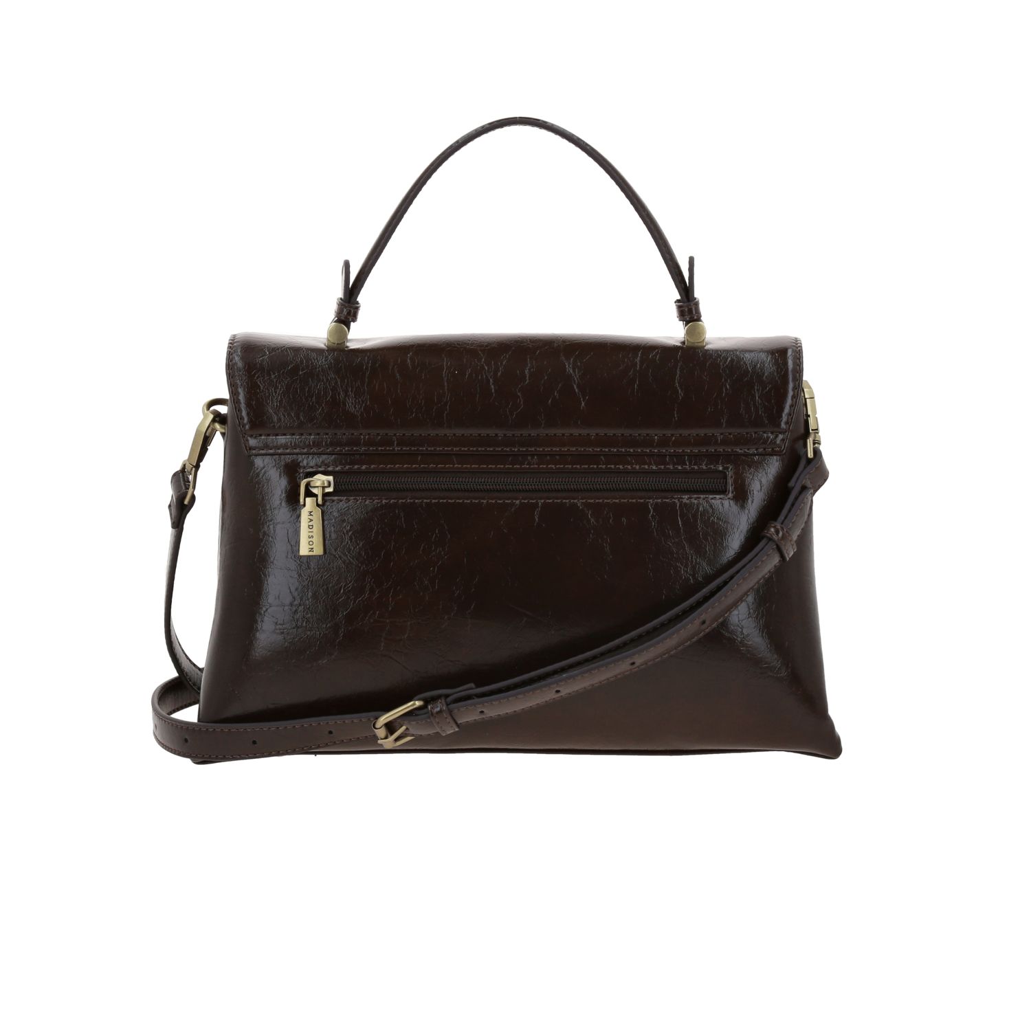 Bolsa de mano Madison Café Satinado - Accesorio Chenson para dama 4
