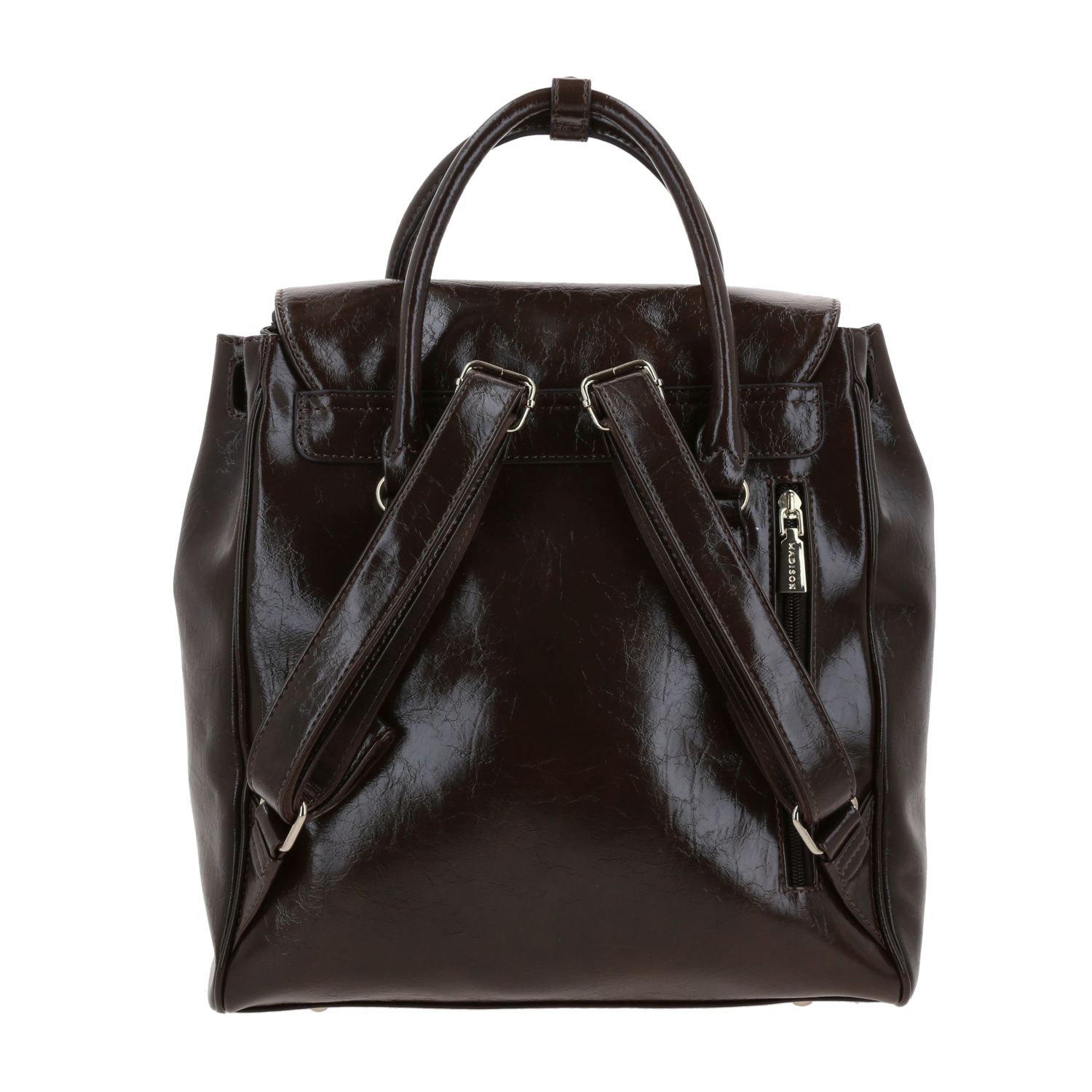 Mochila para Dama Madison Café Satinado - Casual y Elegante 4