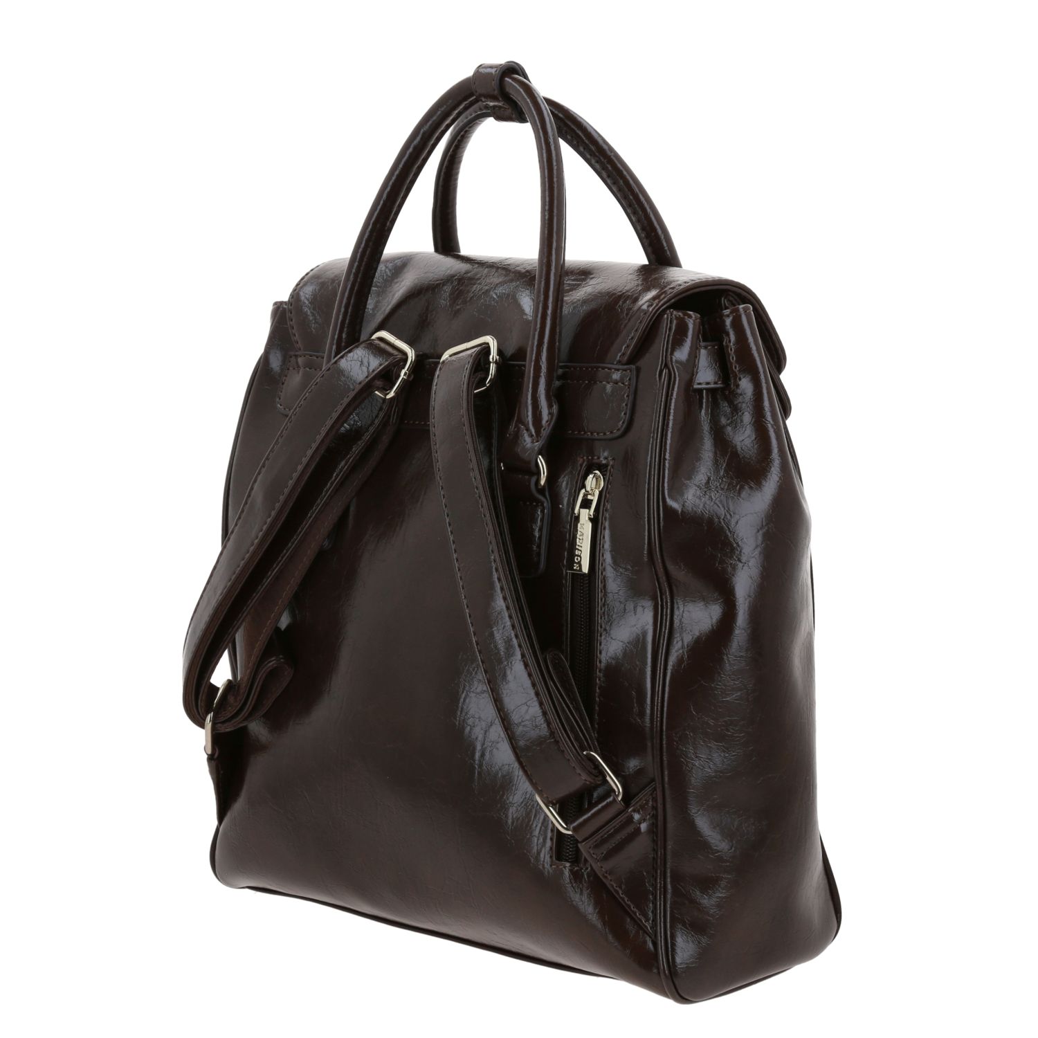 Mochila para Dama Madison Café Satinado - Casual y Elegante 5