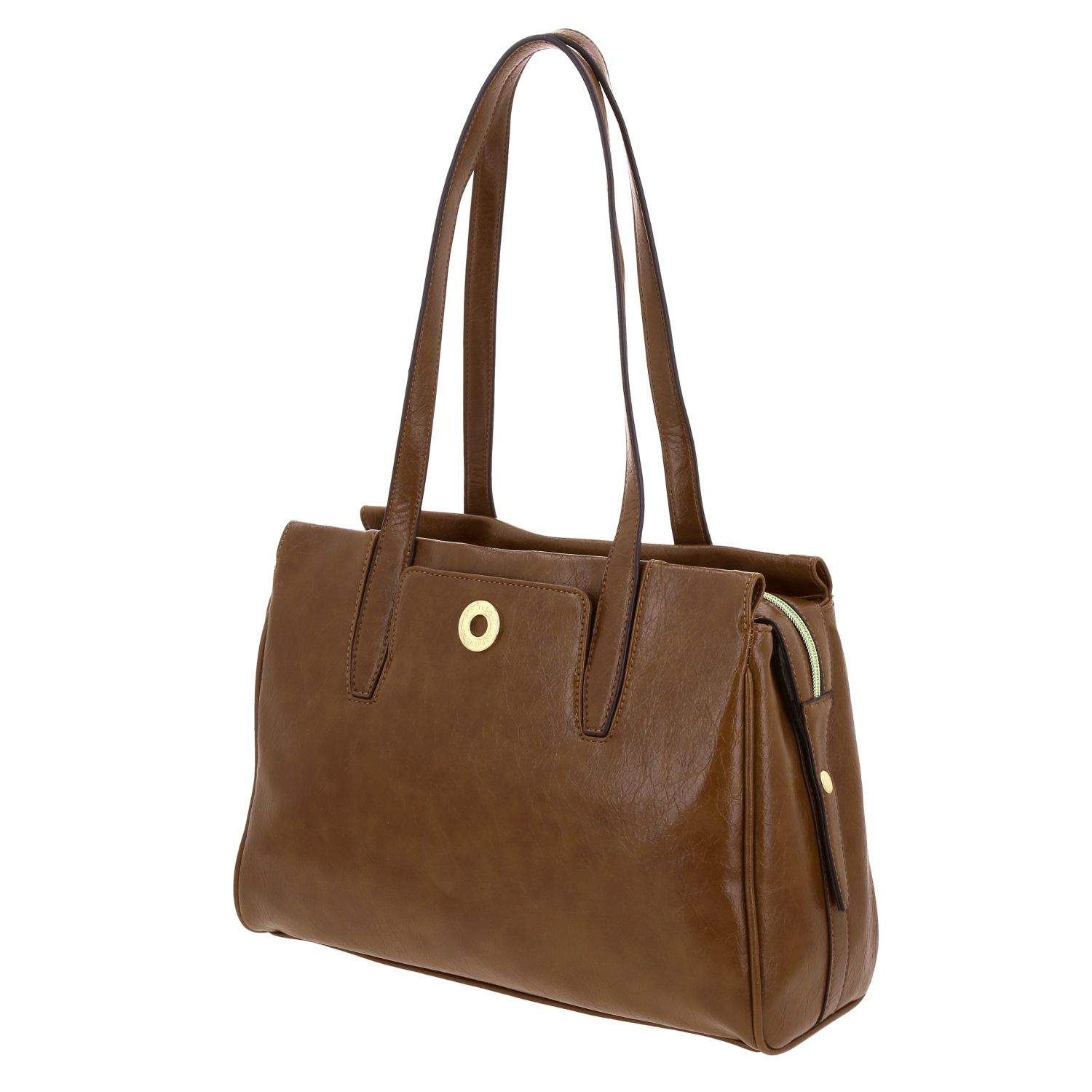 Bolsa Grande Madison Café para Dama con Compartimentos y Cierre 2