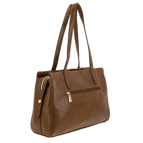 Bolsa Grande Madison Café para Dama con Compartimentos y Cierre 3