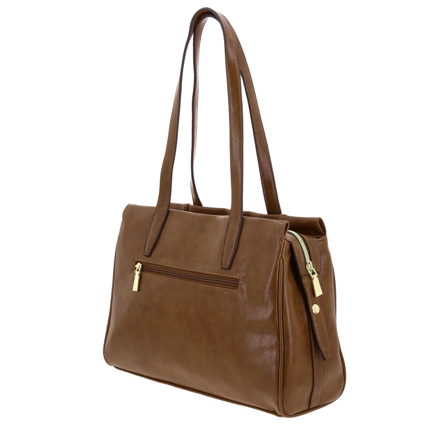 Bolsa Grande Madison Café para Dama con Compartimentos y Cierre 5