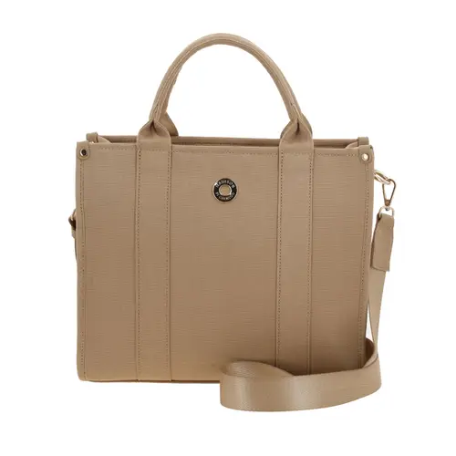 Bolsa de Mano para Dama Madison by Chenson Beige con Amplio Compartimento 1