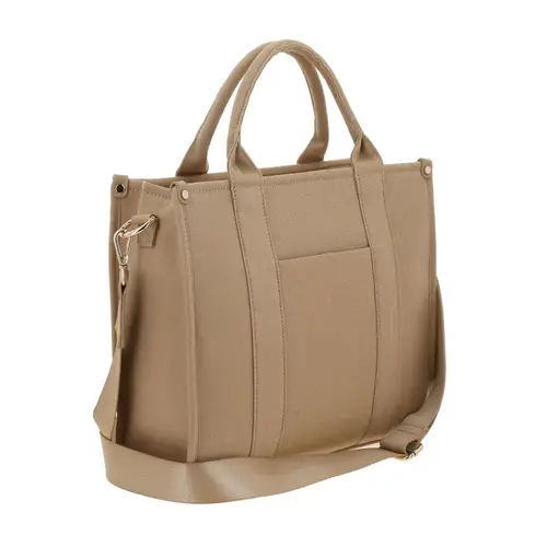 Bolsa de Mano para Dama Madison by Chenson Beige con Amplio Compartimento 3