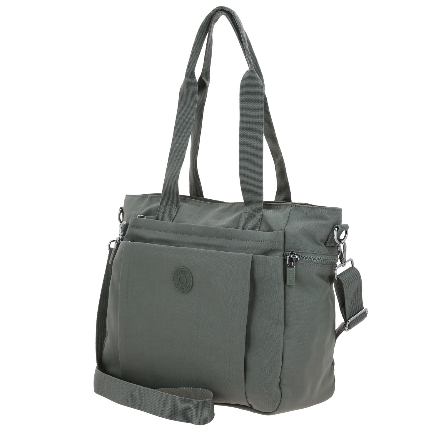 Bolsa Grande Madison Verde para Dama con Múltiples Bolsillos 2