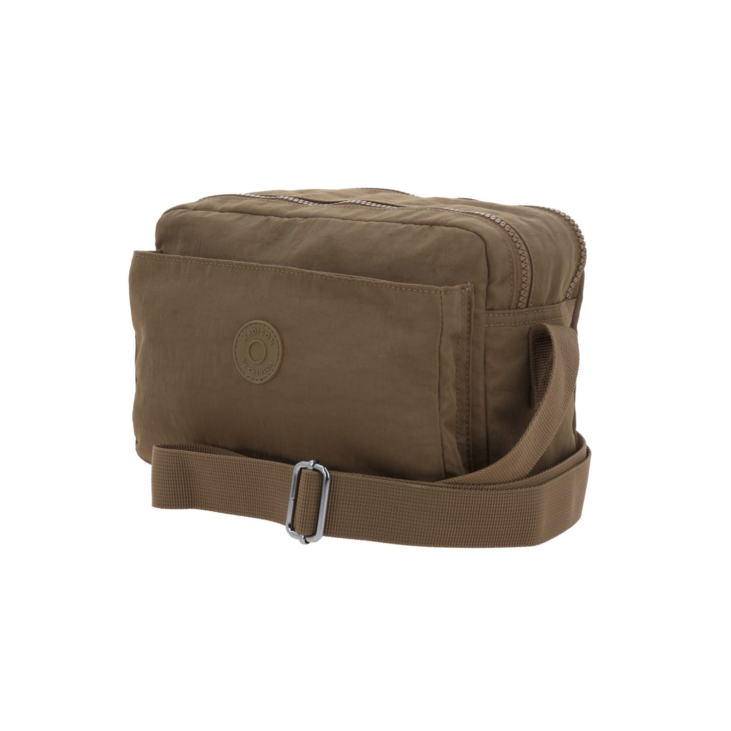 Bolsa de Lado Madison Café - Bandolera para Dama con Doble Compartimento 2