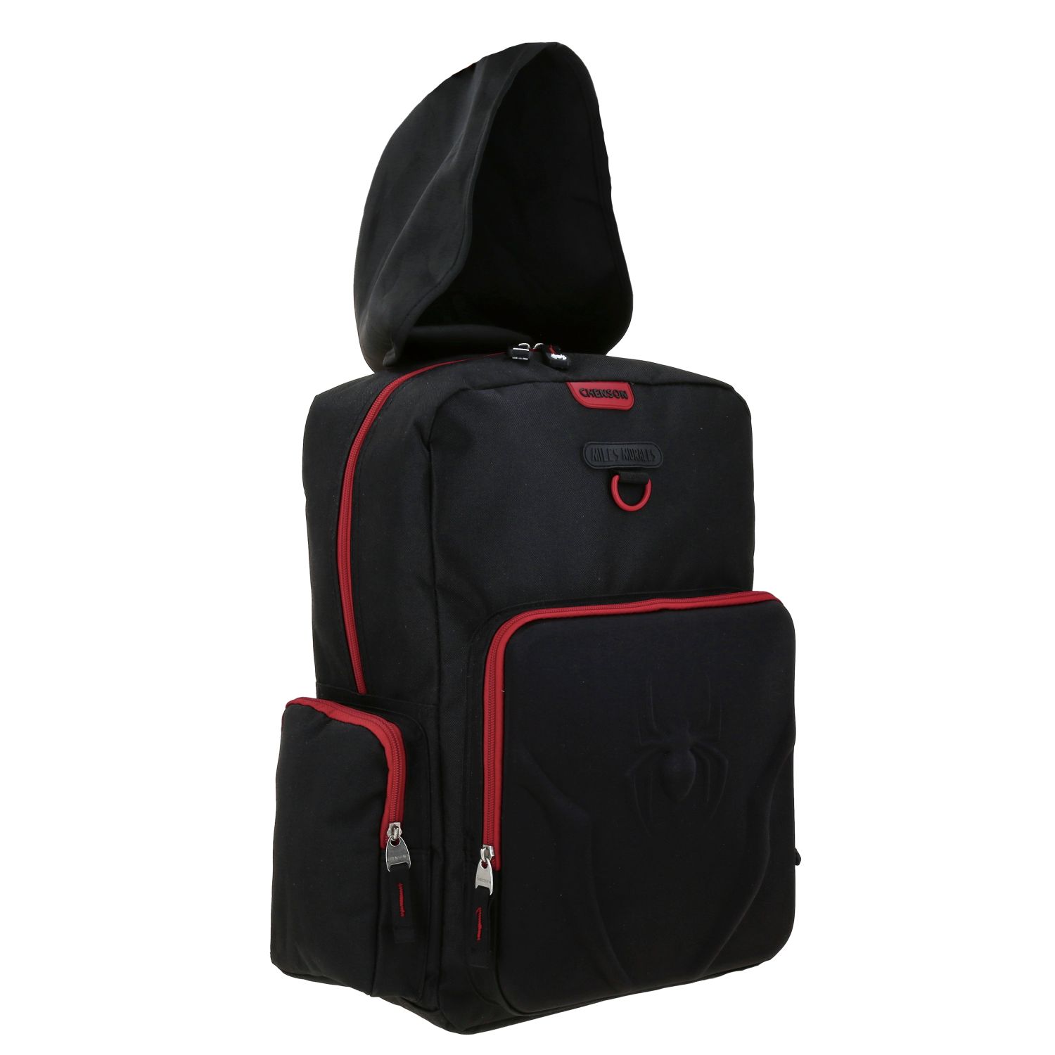 Mochila escolar para niño Miles Morales by Chenson color negro con capucha - vista 2