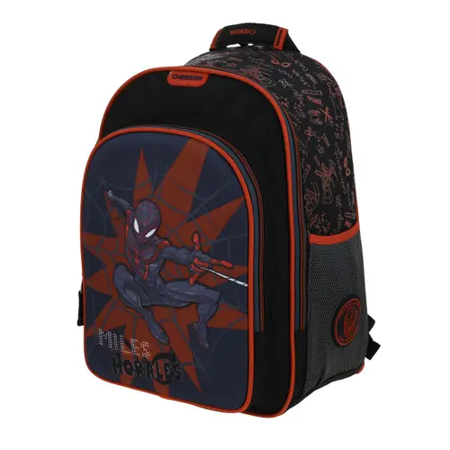 Mochila escolar para niño Spider-Man Miles Morales by Chenson color negro duradera 2
