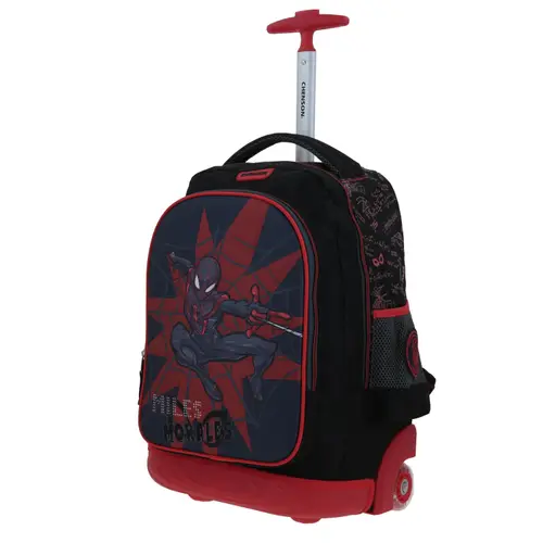 Mochila con Ruedas Spider-Man Miles Morales Negro para Niño - Diversión y Durabilidad - Modelo MM70288 2