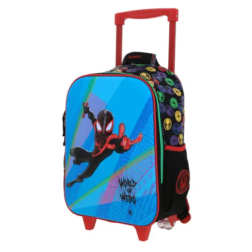 Mochila con Ruedas Spider-Man Miles Morales by Chenson Negro para Niño - Divertida y Duradera 2