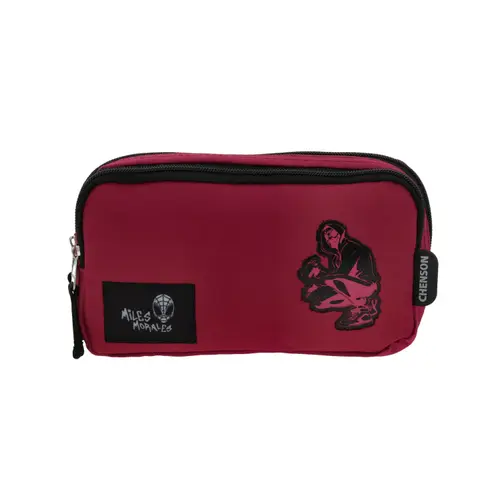 Lapicera escolar para niño Miles Morales by Chenson color magenta - doble compartimento
