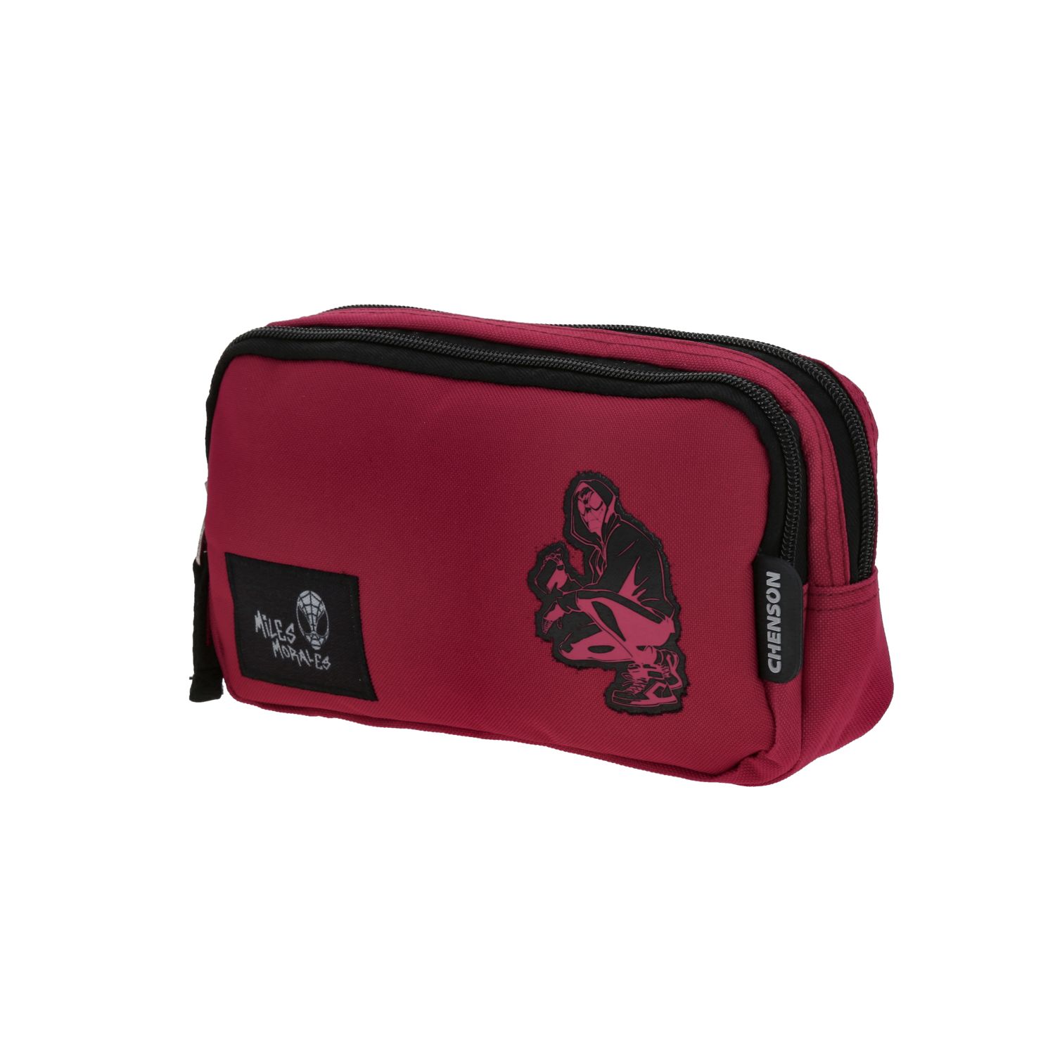 Lapicera escolar para niño Miles Morales by Chenson color magenta - doble compartimento 2