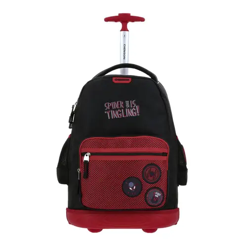 Mochila con Ruedas Miles Morales Negro Escolar Chenson