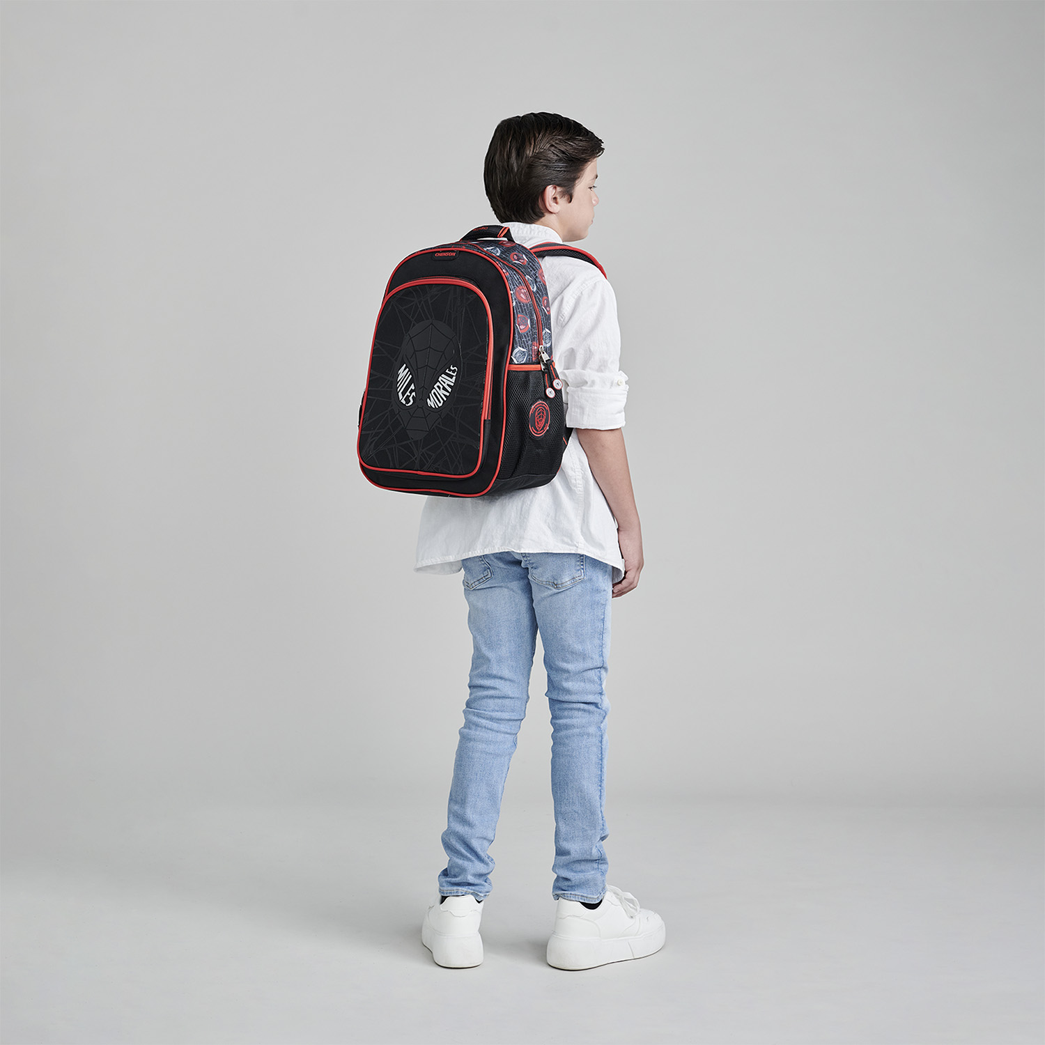 Mochila Escolar Miles Morales Negro - Backpack Infantil Chenson - vista 2