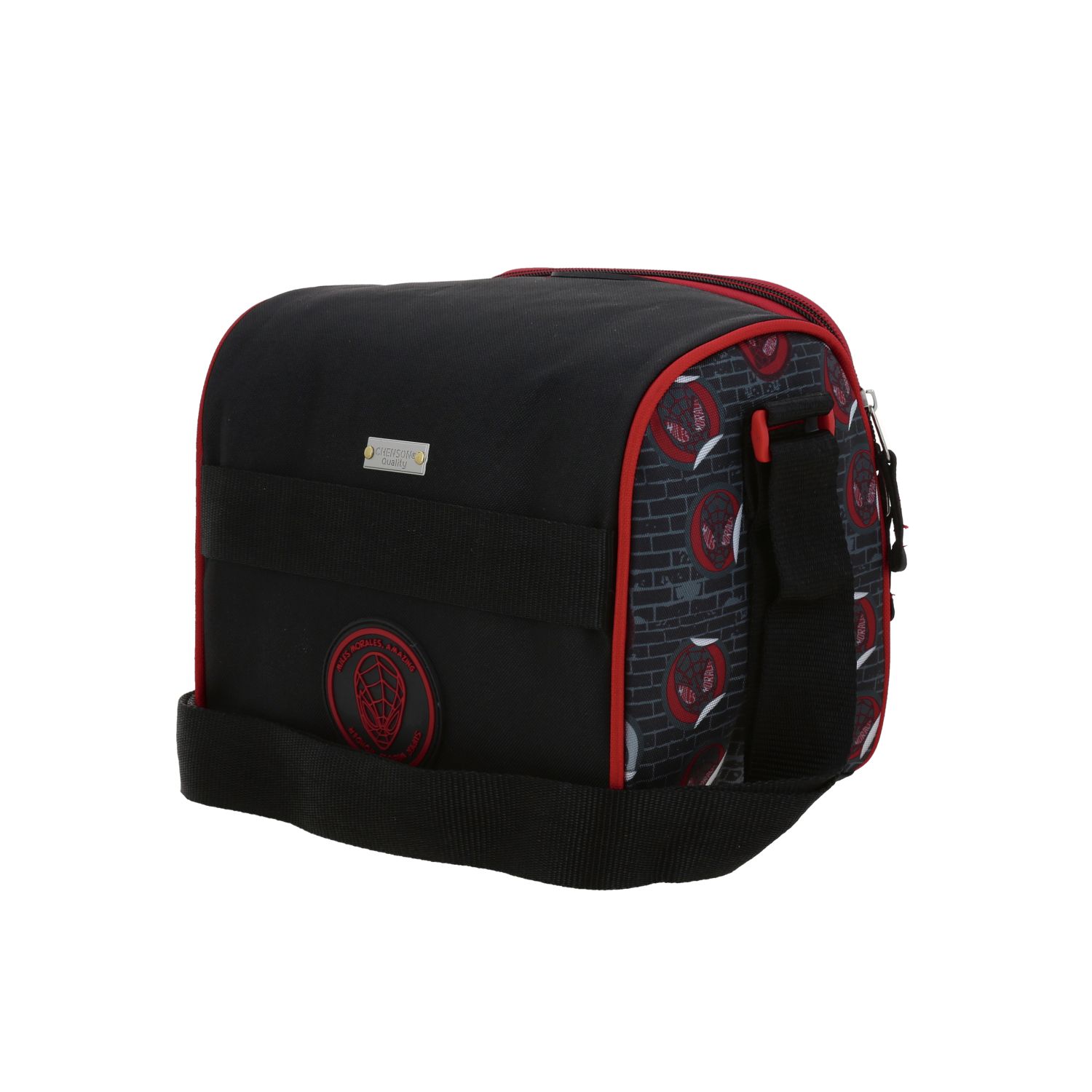 Lonchera Térmica Miles Morales Negro Escolar Chenson 5