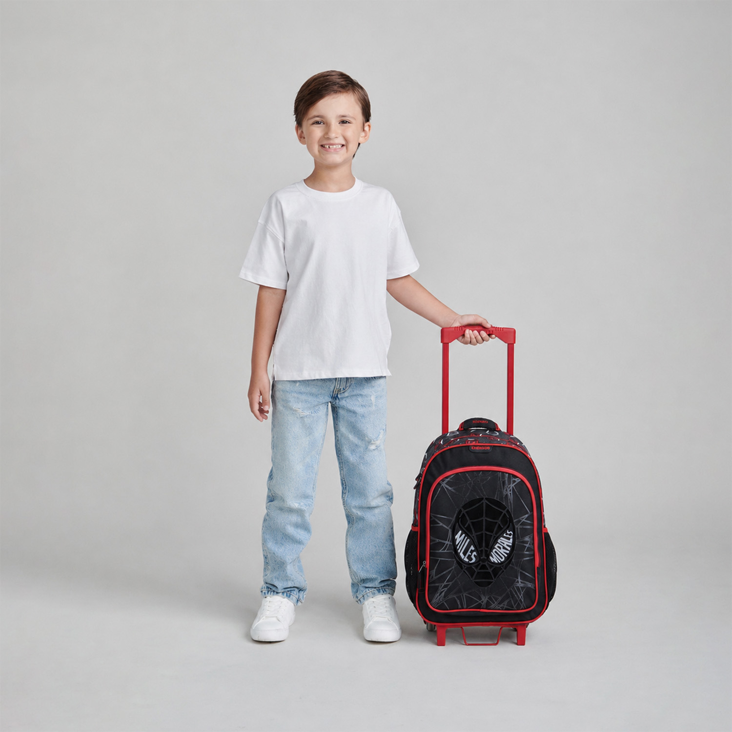 Mochila con Ruedas Miles Morales Negro Chenson Escolar - vista 2