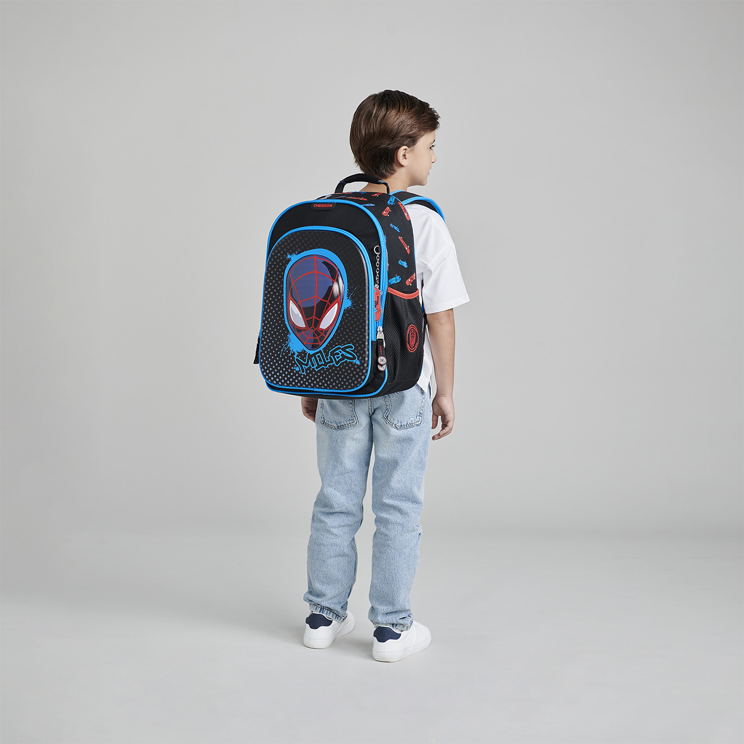Mochila Escolar Miles Morales Negro Chenson Niño - vista 2