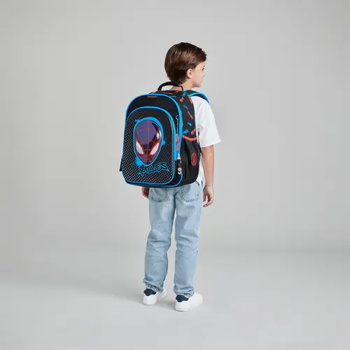 Mochila Escolar Miles Morales Negro Chenson Niño - vista 2