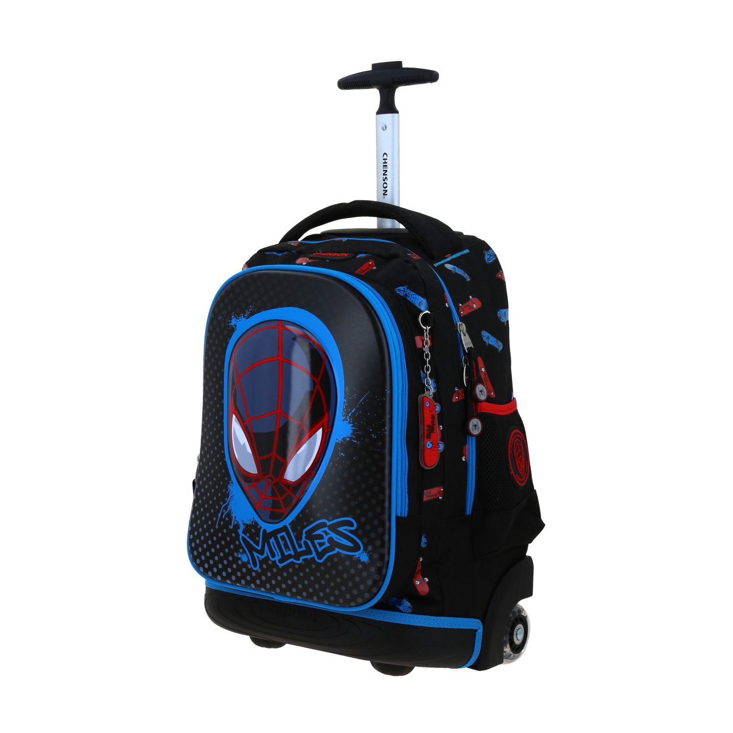 Mochila con Ruedas Miles Morales Negro Luz LED Chenson 2