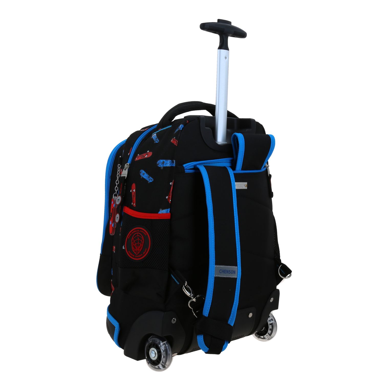 Mochila con Ruedas Miles Morales Negro Luz LED Chenson 3