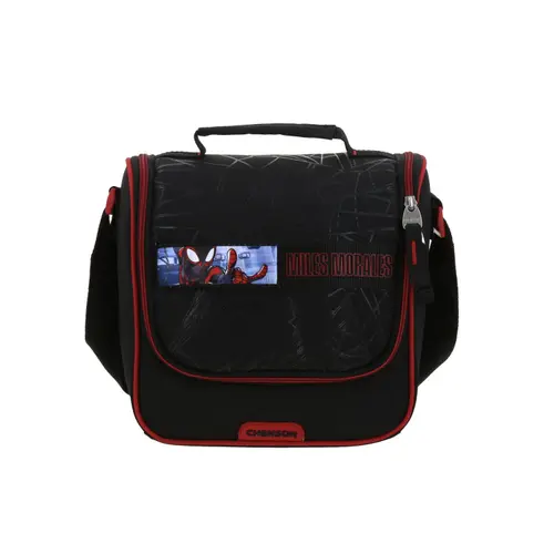 Lonchera Escolar Miles Morales Negro Térmica Chenson