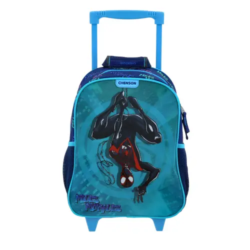 Mochila con Ruedas Miles Morales Azul Infantil Escolar