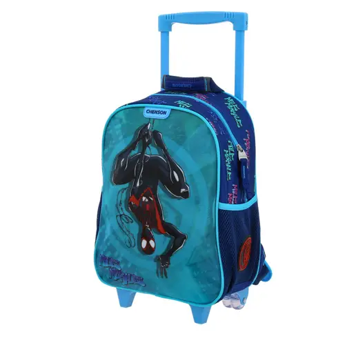 Mochila con Ruedas Miles Morales Azul Infantil Kinder - vista 2