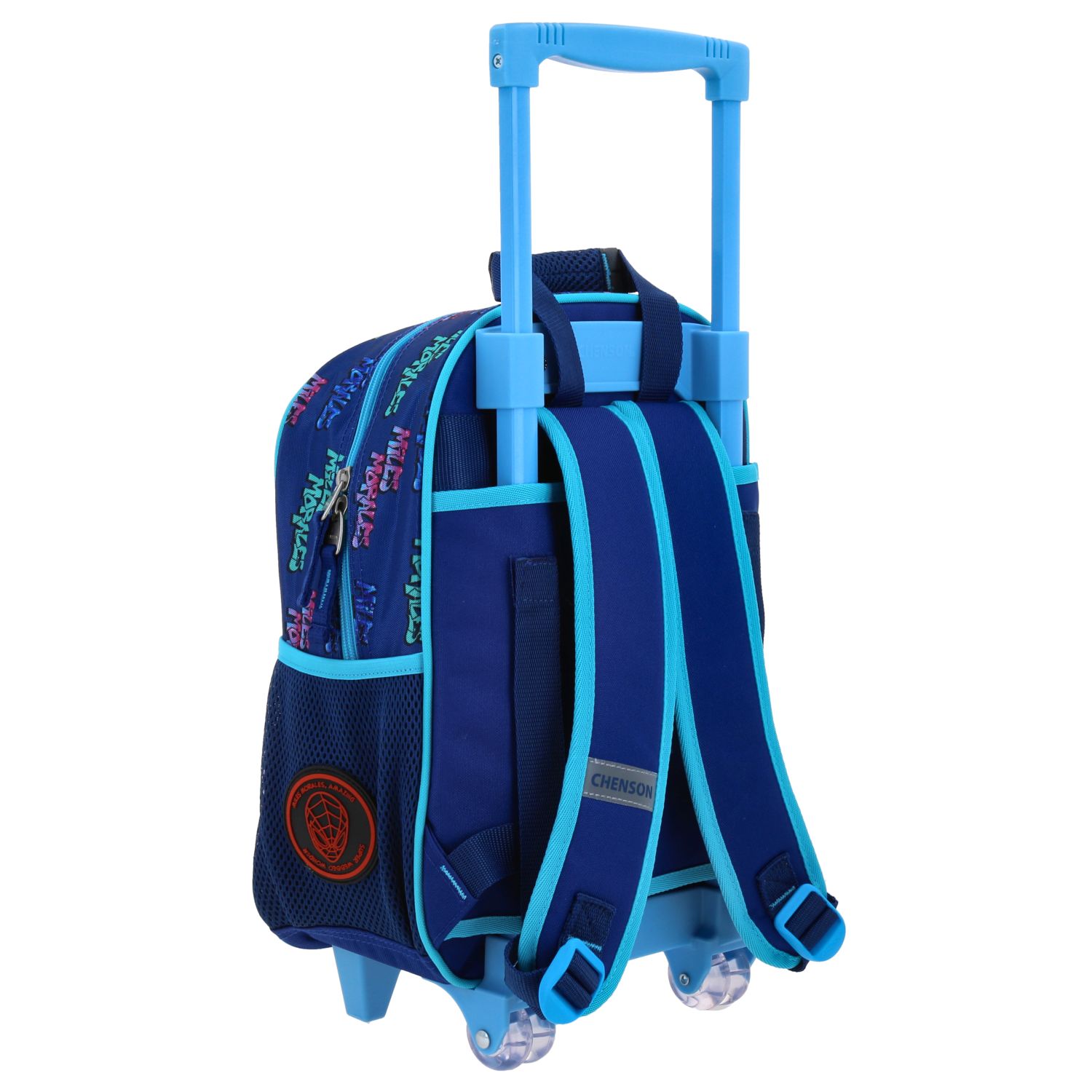 Mochila con Ruedas Miles Morales Azul Infantil Escolar 3