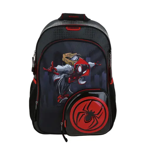 Mochila Escolar Miles Morales Gris Chenson - Infantil Resistente