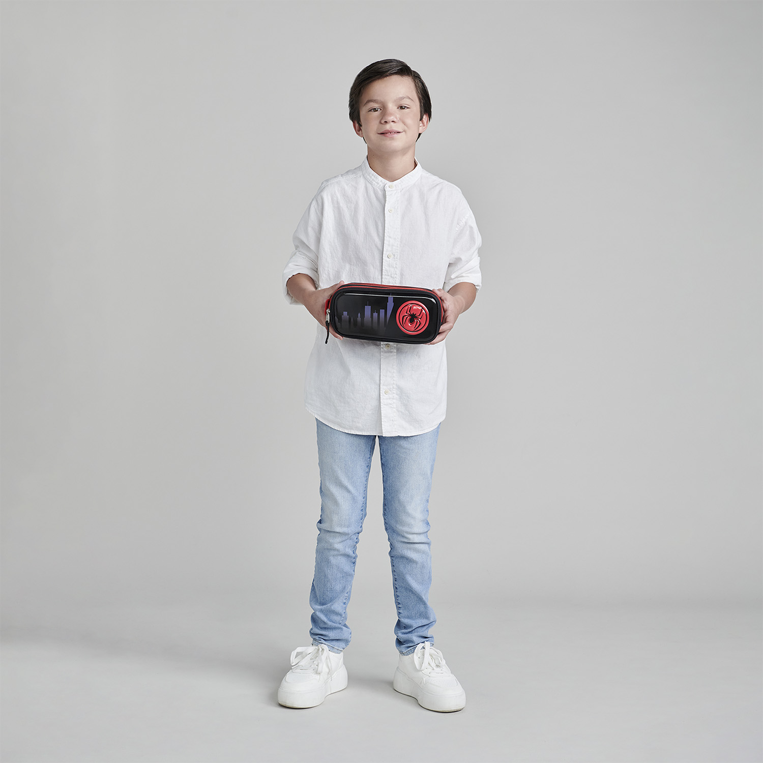 Lapicera Miles Morales Gris Escolar Chenson | Estuche Infantil - vista 2
