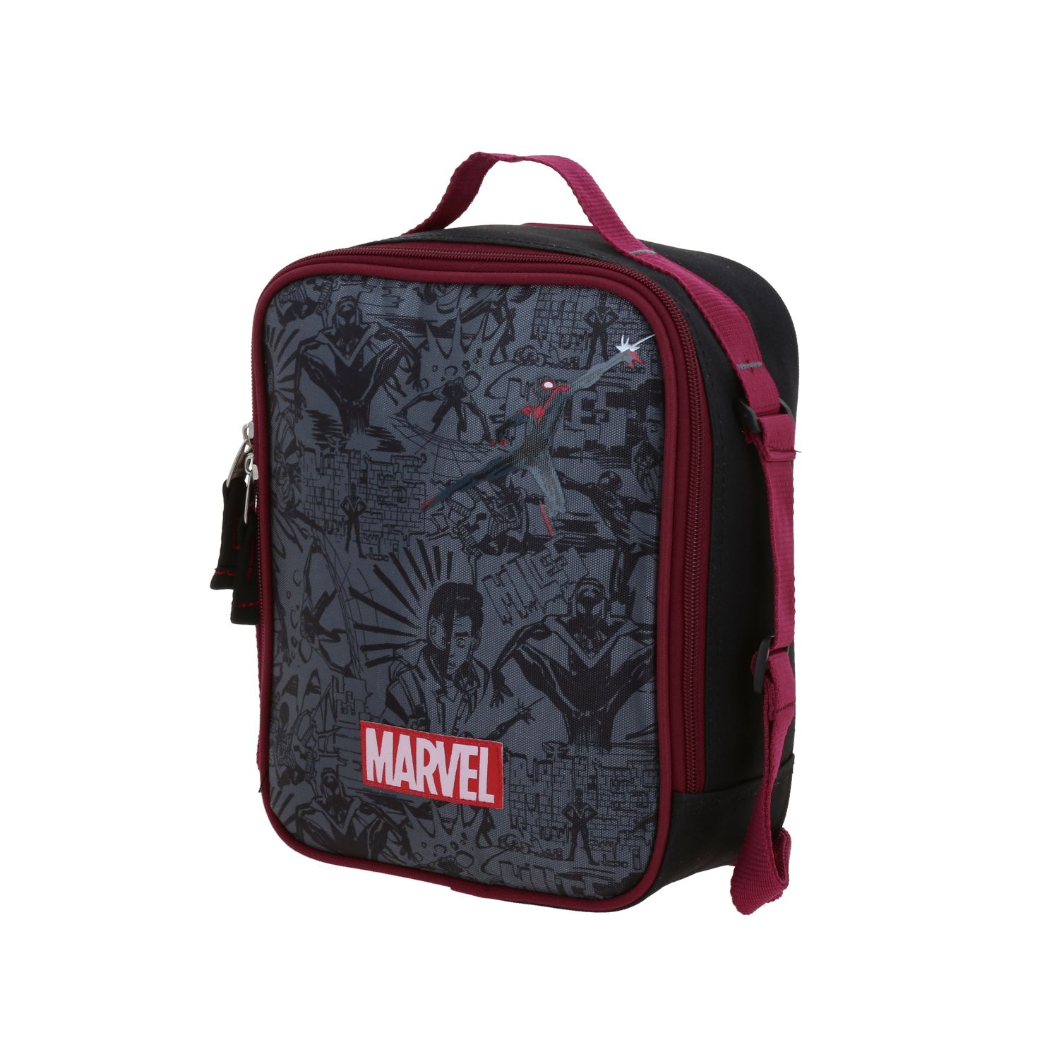 Lonchera Escolar Miles Morales Negro Térmica Chenson 2