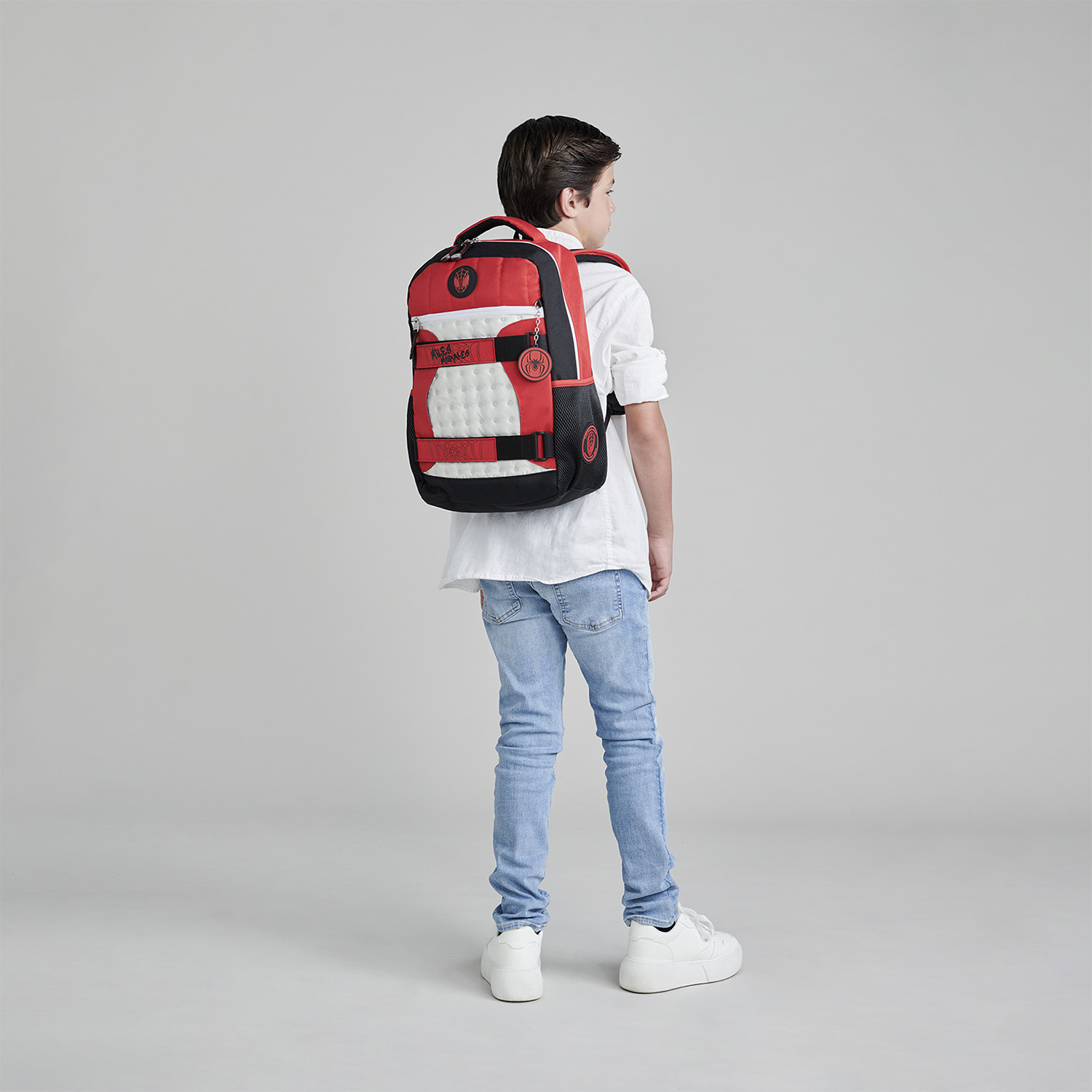 Mochila Escolar Miles Morales Rojo Chenson Infantil - vista 2