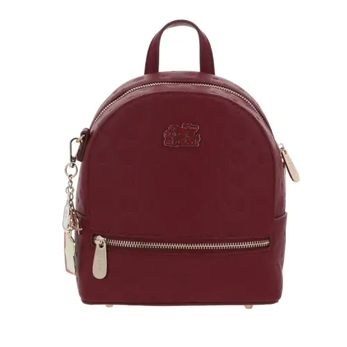 Mochila escolar para niña Princesas by Chenson magenta con múltiples bolsillos