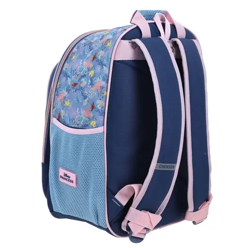 Mochila escolar para niña Ariel La Sirenita by Chenson azul con amplio compartimento 3