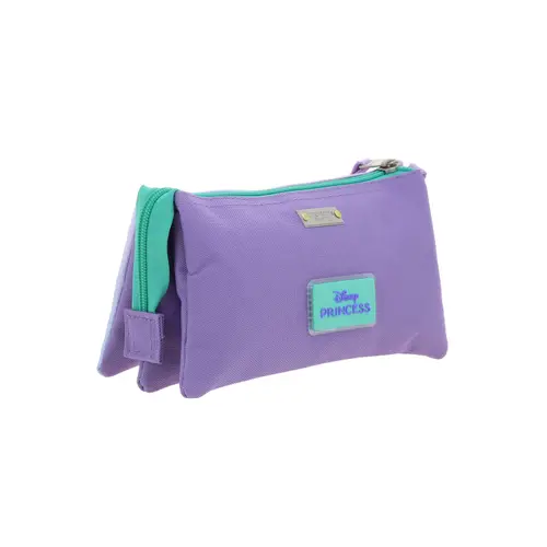 Lapicera escolar para niña Ariel La Sirenita by Chenson color violeta con triple compartimento 3