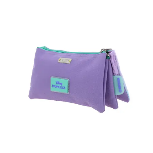 Lapicera escolar para niña Ariel La Sirenita by Chenson color violeta con triple compartimento 5