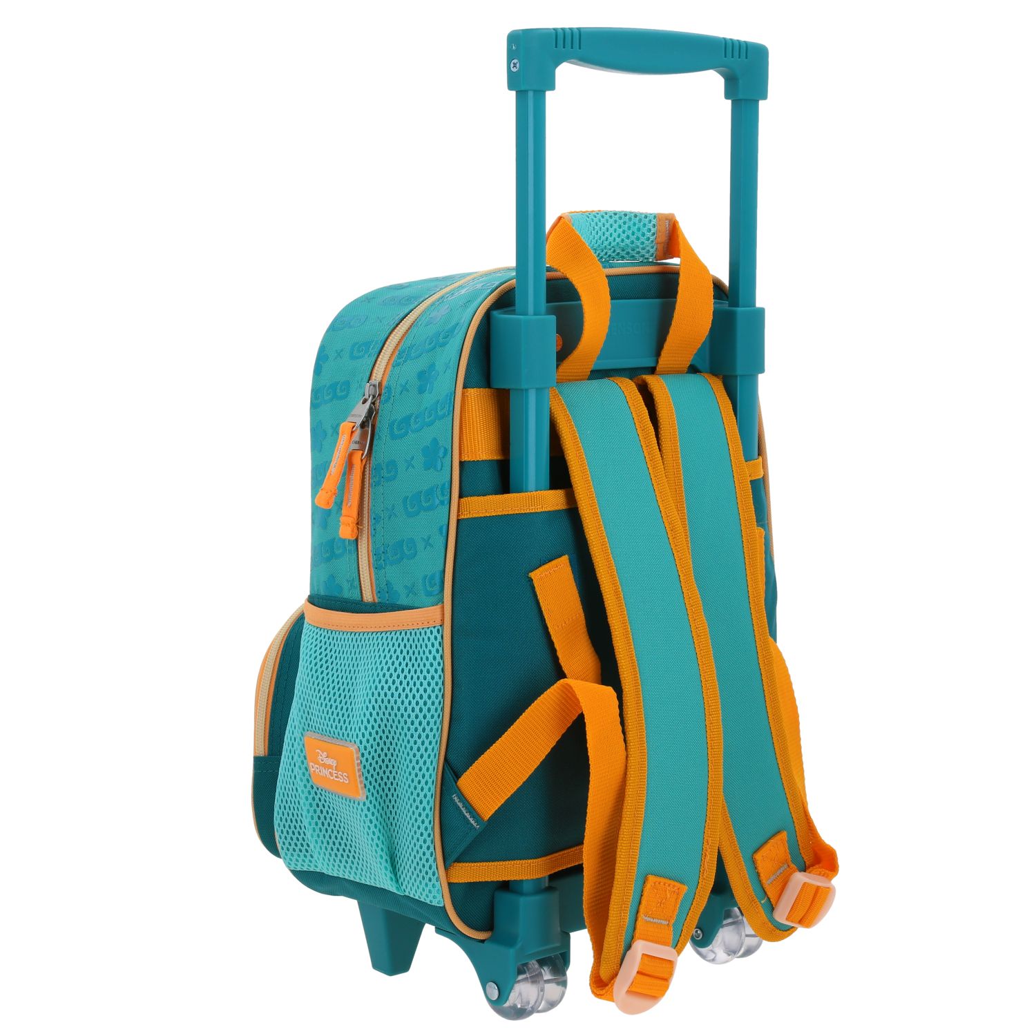 Mochila con Ruedas Princesas by Chenson Turquesa para Niña - Divertida y Segura 3