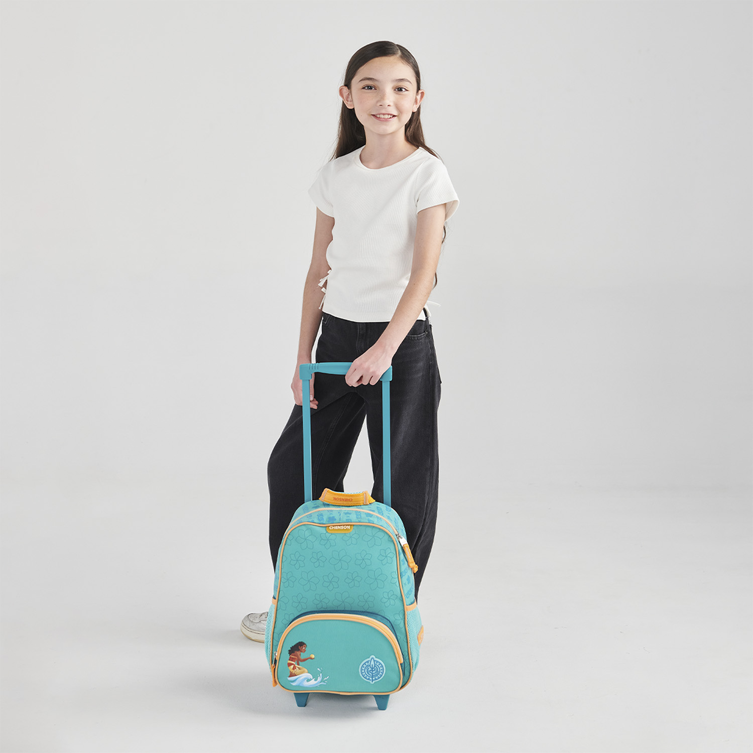 Mochila con Ruedas Princesas by Chenson Turquesa para Niña - Divertida y Segura - vista 2