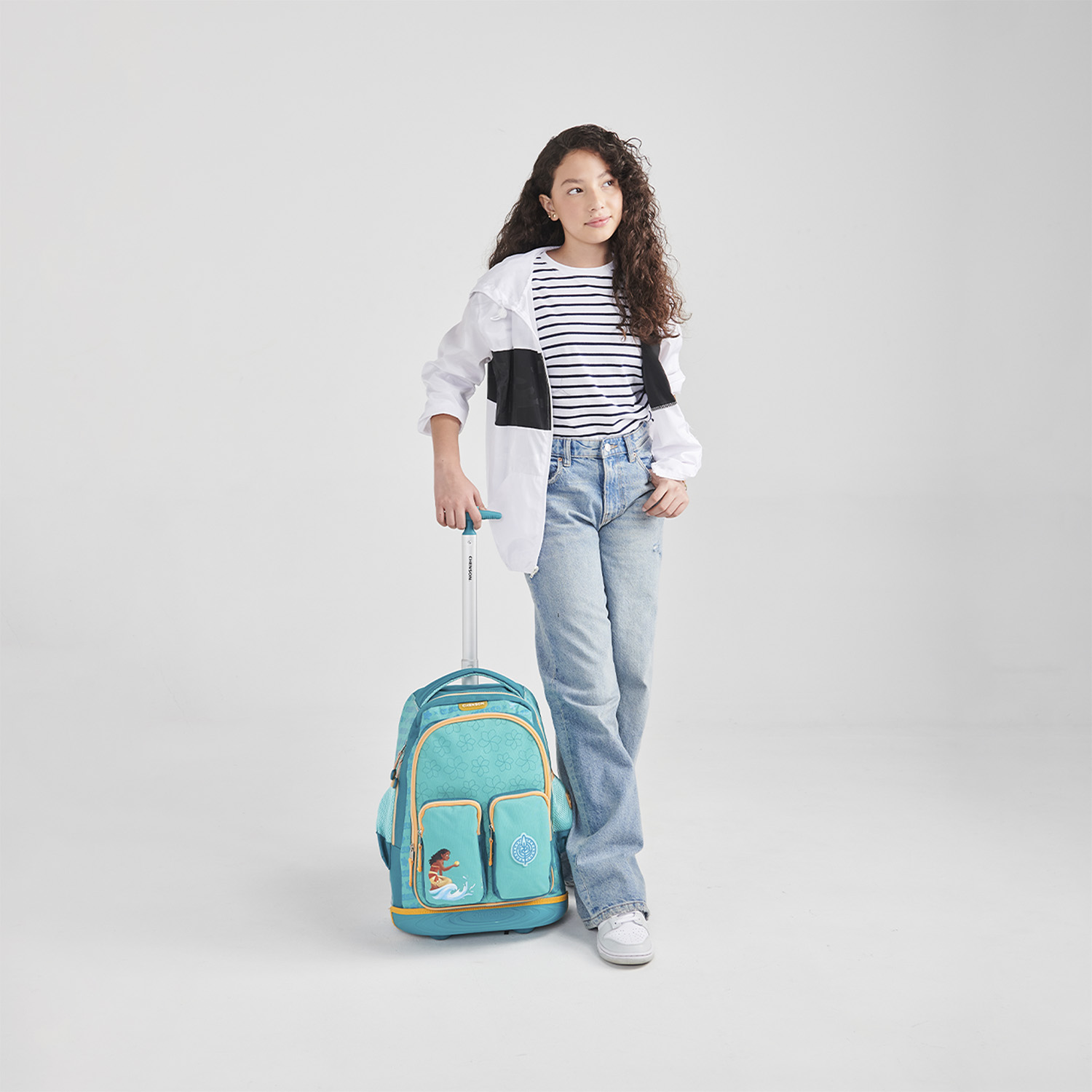 Mochila con Ruedas Princesas by Chenson Turquesa para Niña - Divertida y Segura - vista 2