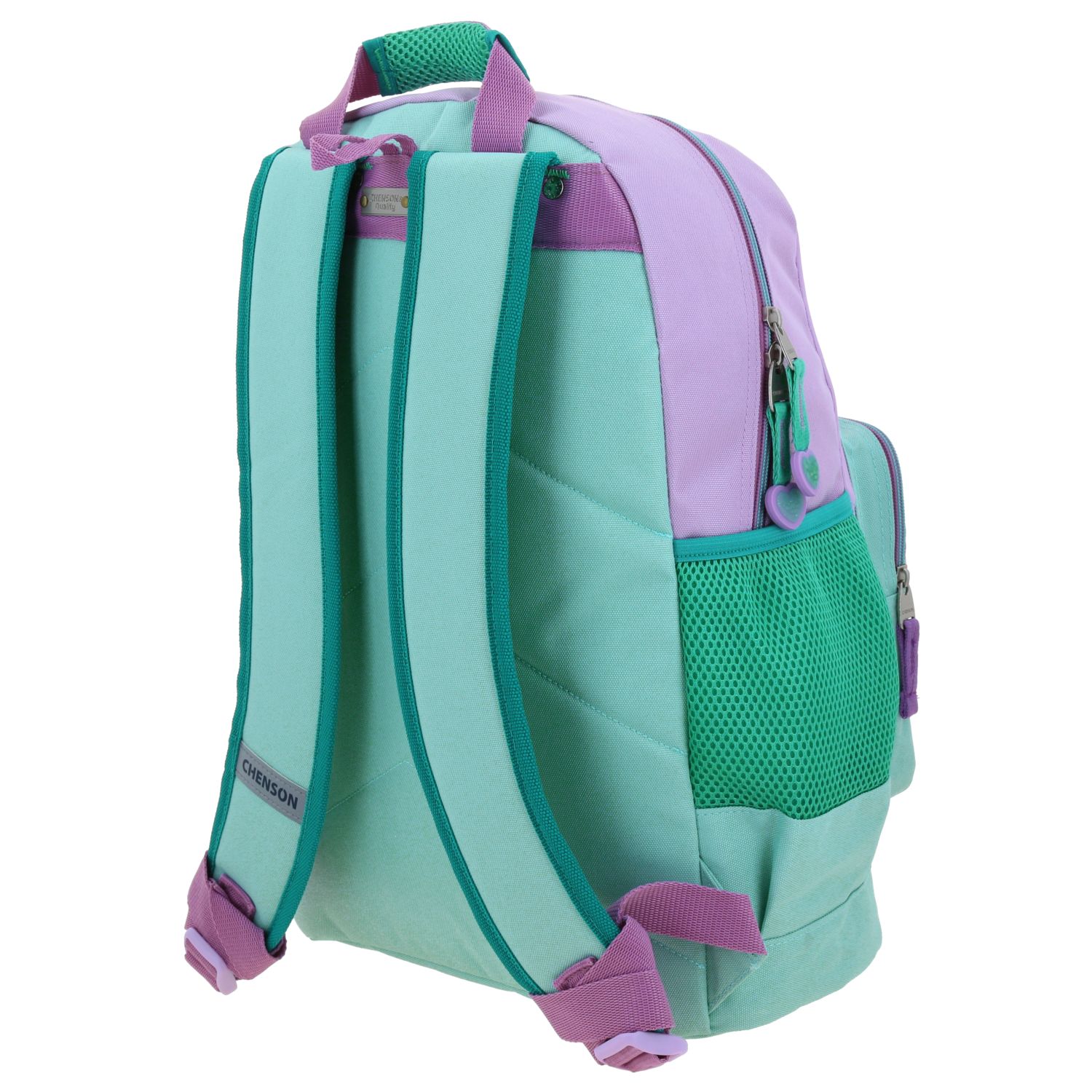 Mochila escolar para niña Princesas by Chenson turquesa con seguridad y diversión 5