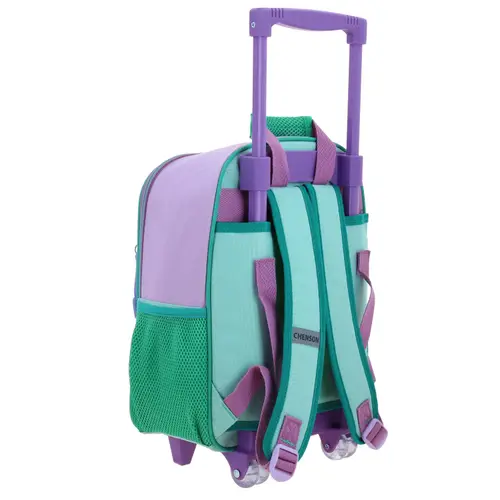 Mochila con Ruedas Ariel La Sirenita by Chenson Turquesa para Niña - Divertida y Práctica 3