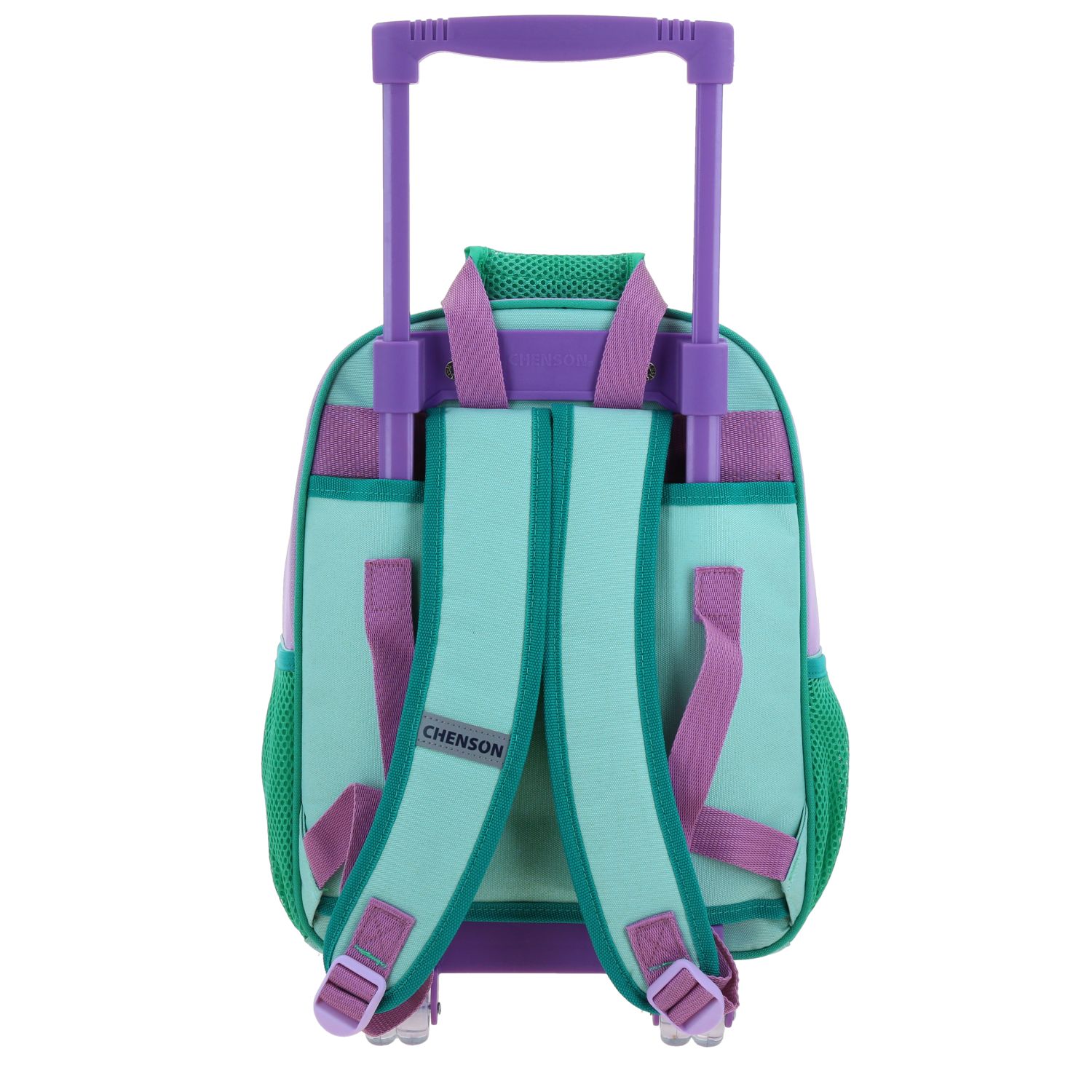 Mochila con Ruedas Princesas by Chenson Turquesa para Niña - Divertida y Práctica 4
