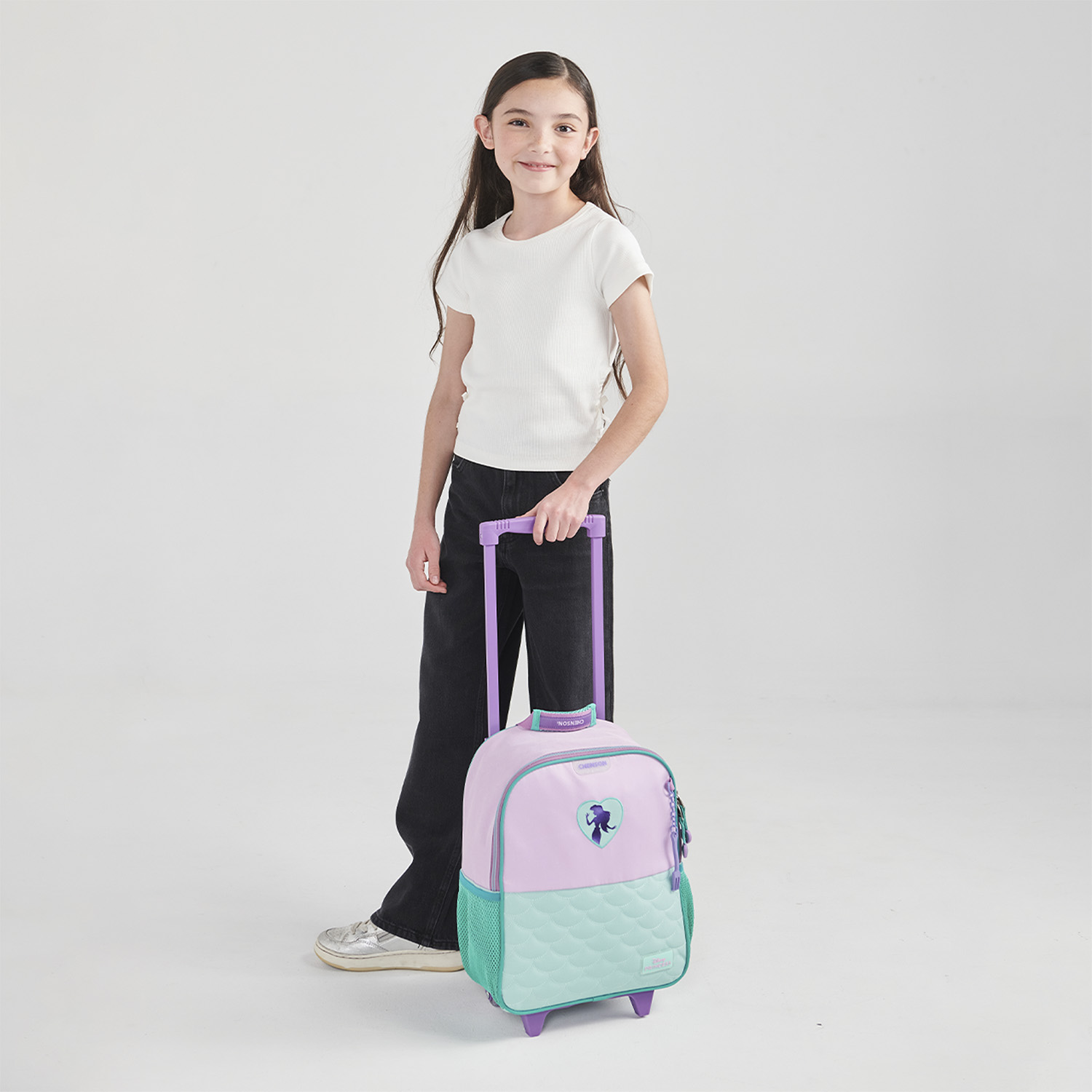 Mochila con Ruedas Princesas by Chenson Turquesa para Niña - Divertida y Práctica - vista 2