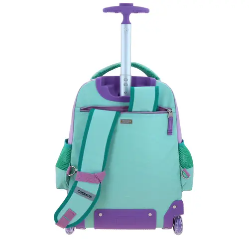 Mochila con Ruedas Ariel La Sirenita by Chenson Turquesa para Niña - Diversión y Seguridad 4