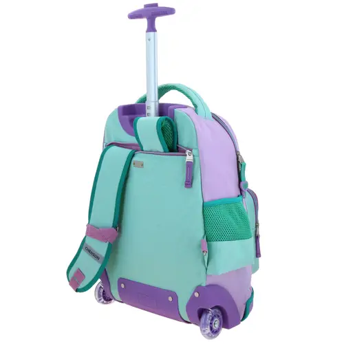 Mochila con Ruedas Ariel La Sirenita by Chenson Turquesa para Niña - Diversión y Seguridad 5