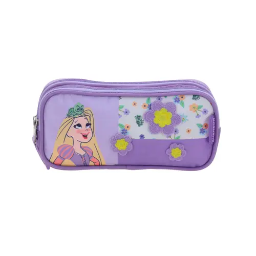 Lapicera escolar para niña Princesas by Chenson Violeta Doble Compartimento