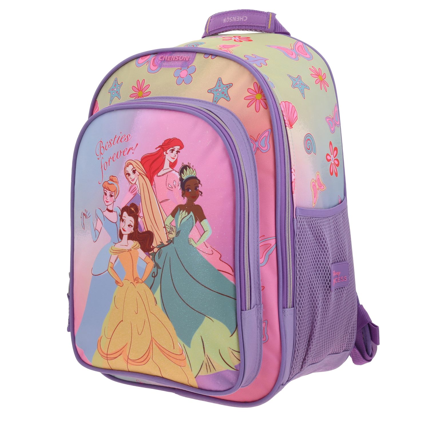 Kit Escolar Princesas by Chenson (Mochila + Lonchera + Lapicera) infantil 3